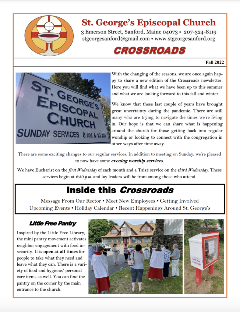 Fall 2022 Crossroads Newsletter